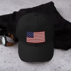 Dad Hat - Star Spangled Banner Flag (Embroidered Flag) -American Flags Sales classic dad hat black front 65cbc5f042e27