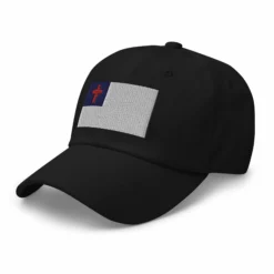 Dad Hat - Christian Flag (Embroidered Flag) 32 Dad Hat - Christian Flag (Embroidered Flag) -American Flags Sales classic dad hat black left front 65c93ae6012c8