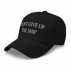 Dad Hat - Dont Give Up The Ship (White Embroidered) -American Flags Sales classic dad hat black left front 65ca7110d48c7