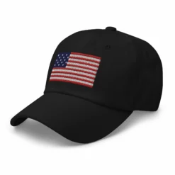 Dad Hat - Star Spangled Banner Flag (Embroidered Flag) -American Flags Sales classic dad hat black left front 65cbc5f0430b5