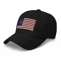 Dad Hat - Bennington Flag "1776" (Embroidered Flag) -American Flags Sales classic dad hat black left front 65ccfc9e42b00