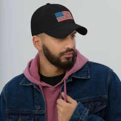 Dad Hat - USA Flag (Embroidered Flag) 23 Dad Hat - USA Flag (Embroidered Flag) -American Flags Sales classic dad hat black right front 63471f5e8b778