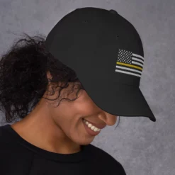 Dad Hat - Thin Yellow Line Flag (Embroidered Flag) 36 Dad Hat - Thin Yellow Line Flag (Embroidered Flag) -American Flags Sales classic dad hat black right side 63f18fcc259c4