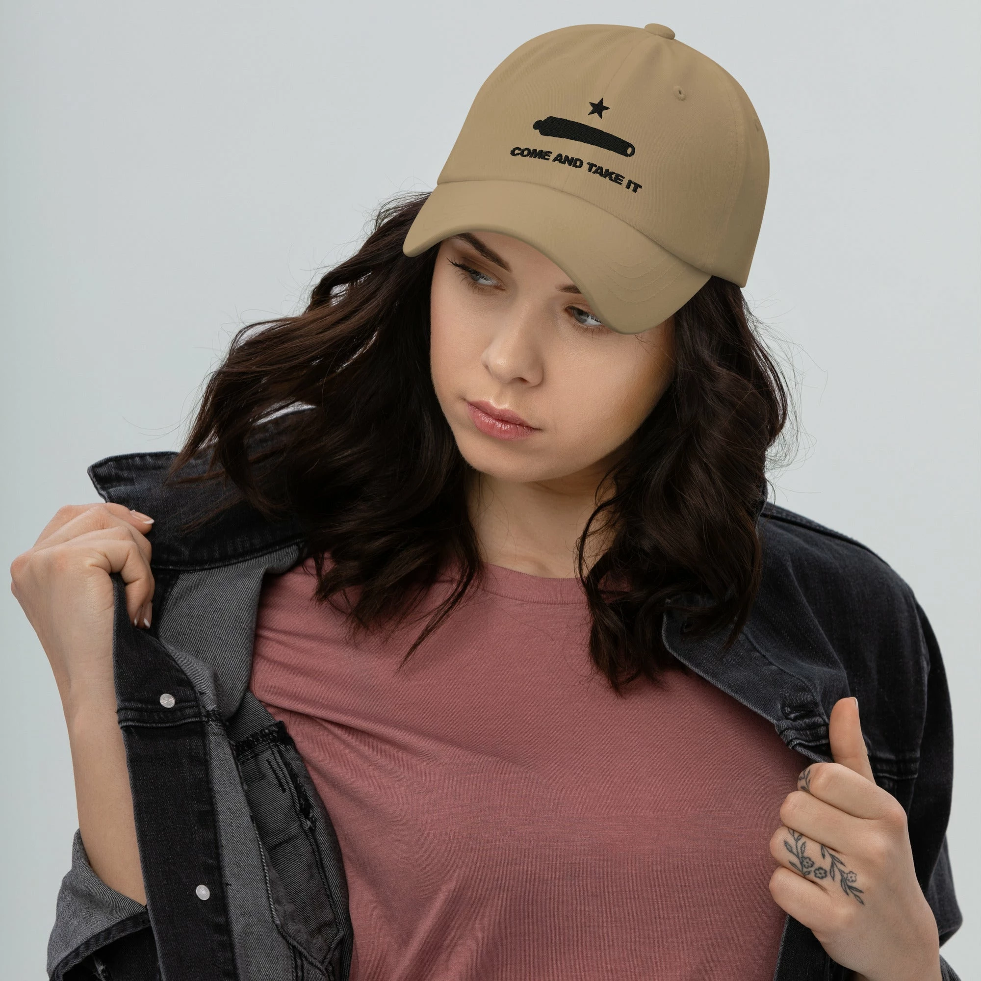 Dad Hat - Come And Take It (Black Embroidered) 10 Dad Hat - Come And Take It (Black Embroidered) - Image 10