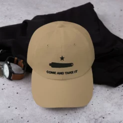Dad Hat - Come And Take It (Black Embroidered) 30 Dad Hat - Come And Take It (Black Embroidered) -American Flags Sales classic dad hat khaki front 65c9a9ed9b983
