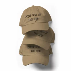Dad Hat - Dont Give Up The Ship (Black Embroidered) -American Flags Sales classic dad hat khaki front 65ca743dc4704