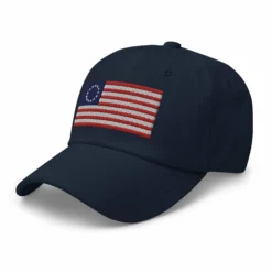 Dad Hat - Betsy Ross Flag (Embroidered Flag) -American Flags Sales classic dad hat navy left front 65c92b771e9aa