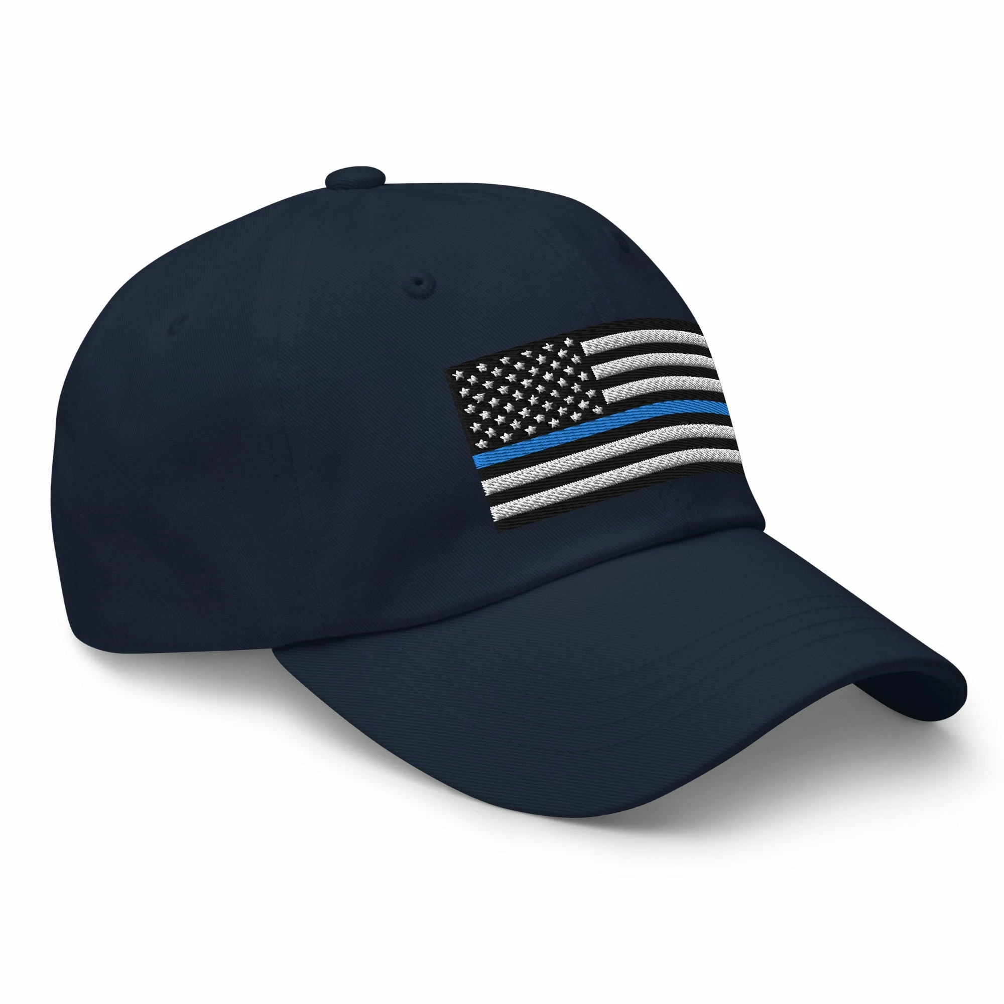 Dad Hat - Thin Blue Line Flag (Embroidered Flag) 17 Dad Hat - Thin Blue Line Flag (Embroidered Flag) - Image 17
