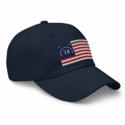 Dad Hat - Bennington Flag "1776" (Embroidered Flag) -American Flags Sales classic dad hat navy right front 65ccfc9e42e87