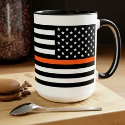 Two-Tone Thin Orange Line Flag Coffee Mugs, 15oz 23 Two-Tone Thin Orange Line Flag Coffee Mugs, 15oz -American Flags Sales d5f50ad74e82410bf12025f46d819052