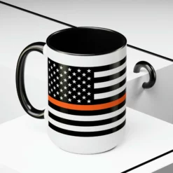Two-Tone Thin Orange Line Flag Coffee Mugs, 15oz 24 Two-Tone Thin Orange Line Flag Coffee Mugs, 15oz -American Flags Sales d64237b921de3404d2751f35efb89242
