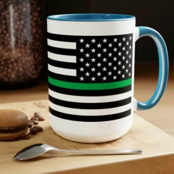 Two-Tone Thin Green Line Flag Coffee Mugs, 15oz 28 Two-Tone Thin Green Line Flag Coffee Mugs, 15oz -American Flags Sales d812df949ba1b740c61e5841af775777