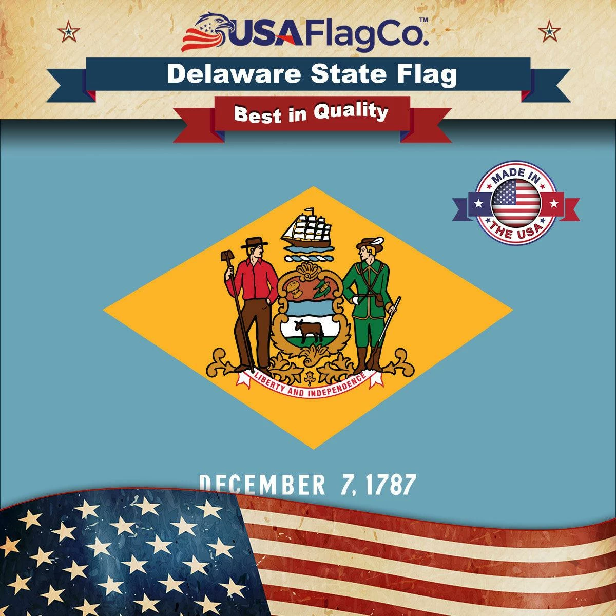 Delaware Flag 1 Delaware Flag