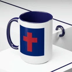 Two-Tone Christian Flag Coffee Mugs, 15oz 24 Two-Tone Christian Flag Coffee Mugs, 15oz -American Flags Sales dff44ee3ff8f39cba8998ad6ba37b2ba