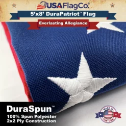 DuraPatriot™ 5x8 American Flag 12 DuraPatriot™ 5x8 American Flag -American Flags Sales durapatriot american flag 5x8 spun flags