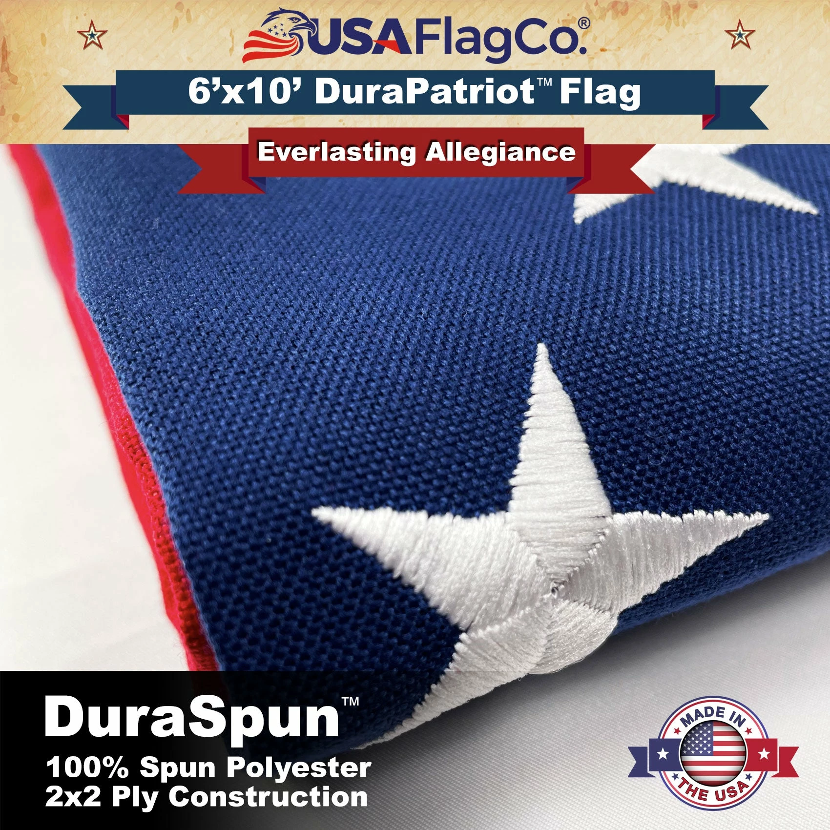 DuraPatriot™ 6x10 American Flag 5 DuraPatriot™ 6x10 American Flag - Image 5