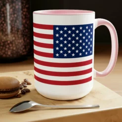 Two-Tone American Flag Coffee Mugs, 15oz -American Flags Sales e7757bc91cf926da6f099771a2f88d1b