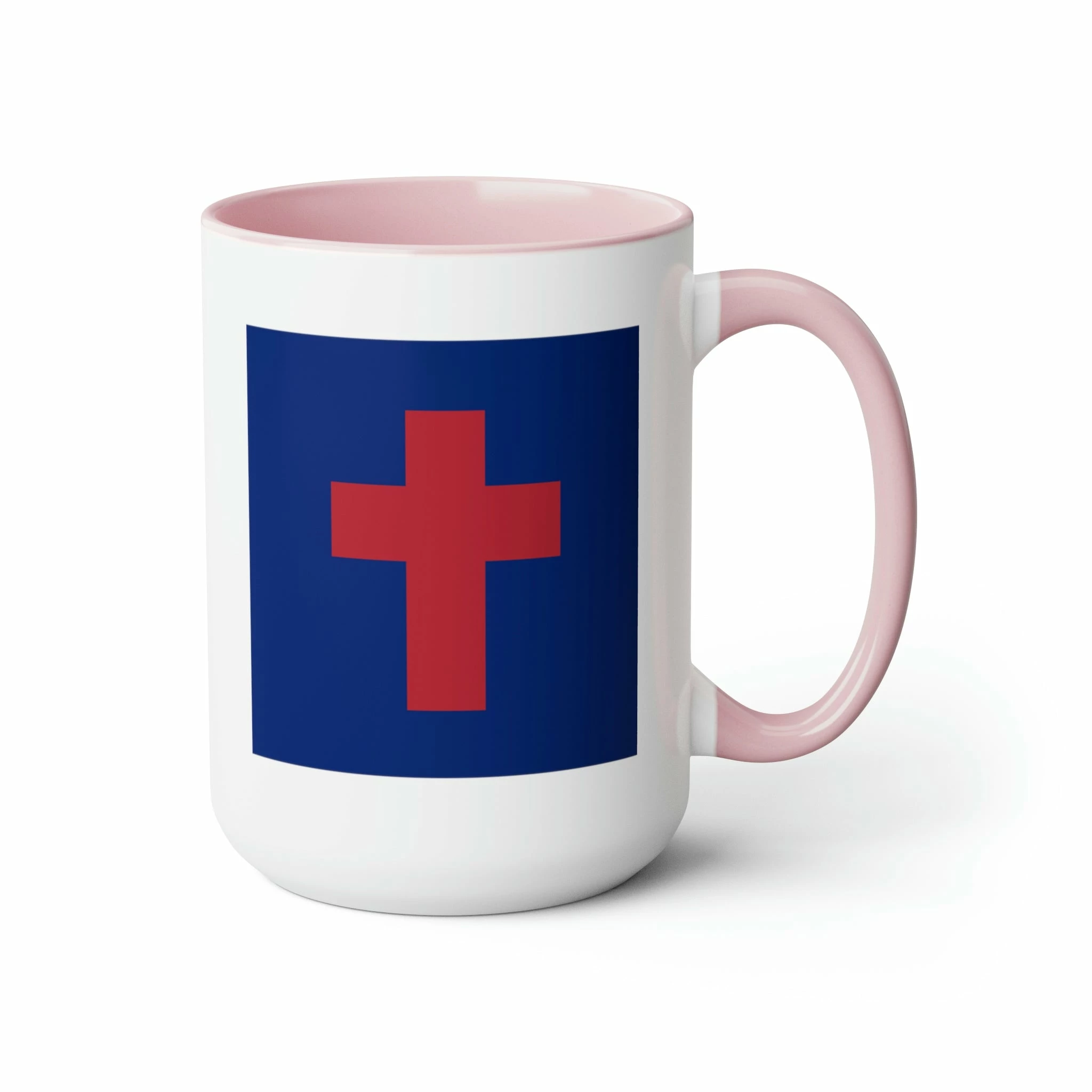 Two-Tone Christian Flag Coffee Mugs, 15oz 18 Two-Tone Christian Flag Coffee Mugs, 15oz - Image 18