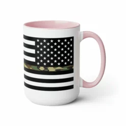 Two-Tone Thin Camo Line Flag Coffee Mugs, 15oz -American Flags Sales eab062dcb41bc8e1014333a973096e3e