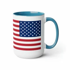 Two-Tone American Flag Coffee Mugs, 15oz -American Flags Sales eb940bbc4072fc8932e3f290cdc10513