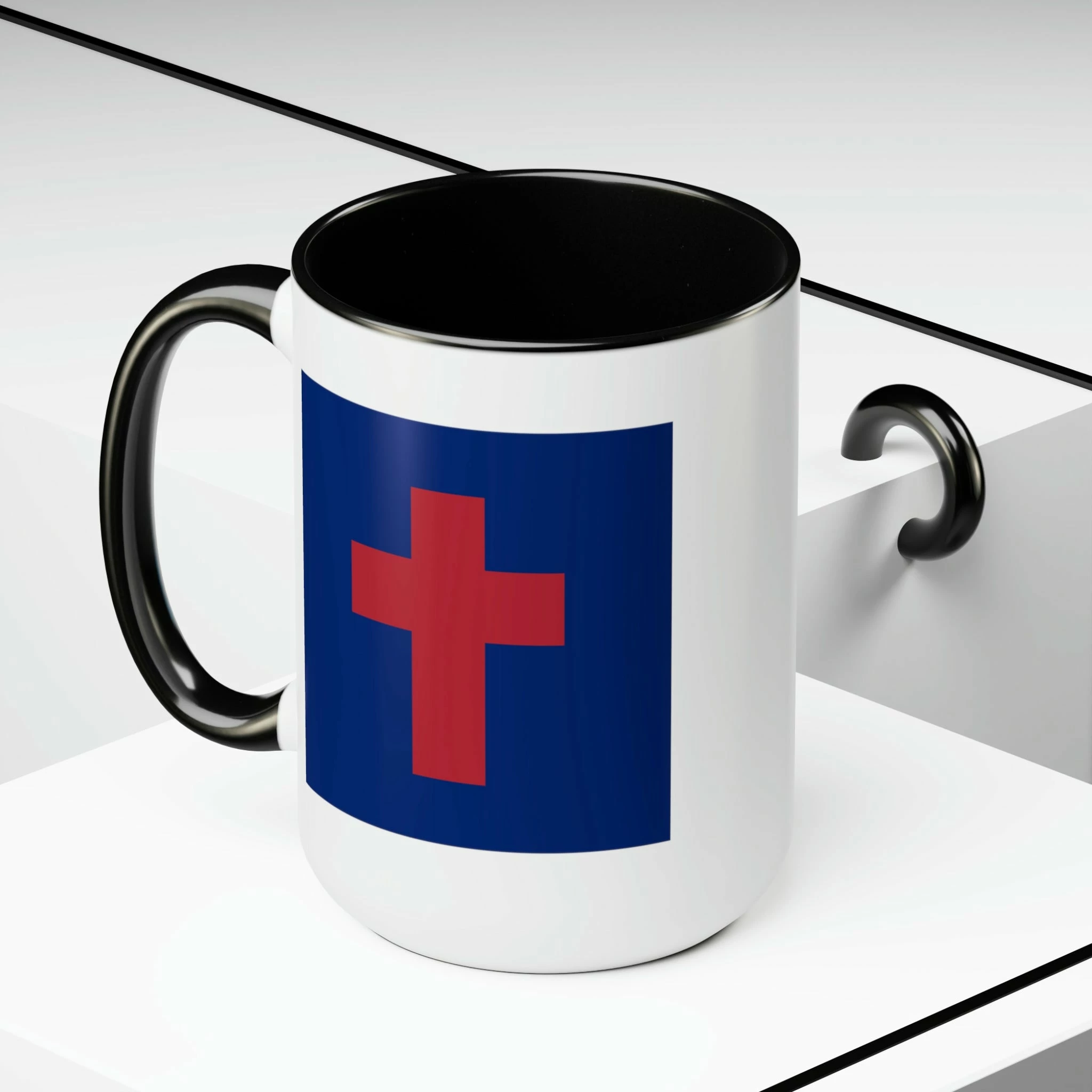 Two-Tone Christian Flag Coffee Mugs, 15oz 10 Two-Tone Christian Flag Coffee Mugs, 15oz - Image 10