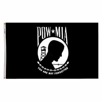 Outdoor POW/MIA Flag - Single Reverse 1 Outdoor POW/MIA Flag - Single Reverse