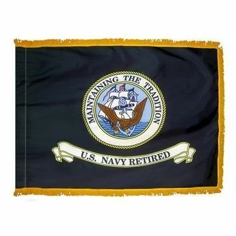 3' X 4' U.S. Navy Retired Flag 2 3' X 4' U.S. Navy Retired Flag - Image 2
