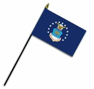 Air Force Stick Flag - 4 In X 6 In - Pack Of 12 1 Air Force Stick Flag - 4 In X 6 In - Pack Of 12