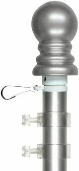 6 Ft. Spinning Outrigger Flagpole With Silver Ornament
