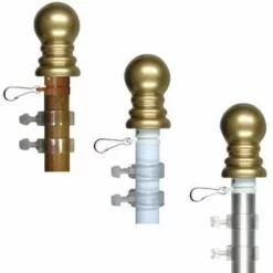 Aluminum Anti-Furl Rotating Flagpoles - 2 Sizes/3 Finishes