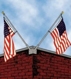 Franklin Series Double Corner Flagpole Set