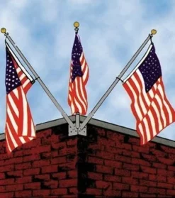 Franklin Series Triple Corner Flagpole Set