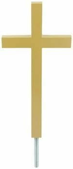 Plain Aluminum Cross Outdoor Flagpole Ornament