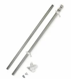 Polished Steel Tint Flagpole Kit