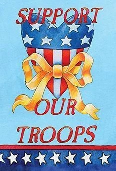 Support Our Troops Garden Flag
