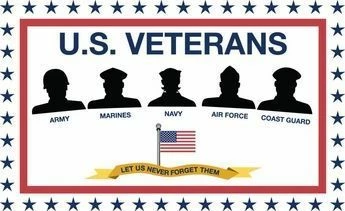 US Armed Forces Veterans Support Flag 1 US Armed Forces Veterans Support Flag