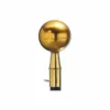 Gold Aluminum Ball Flagpole Ornament With Brass Ferrule
