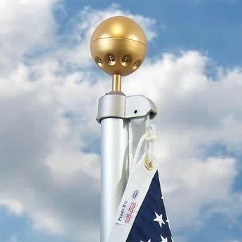 Ultra Bright Ball Top Flagpole Light W/ Solar Panel 1 Ultra Bright Ball Top Flagpole Light W/ Solar Panel