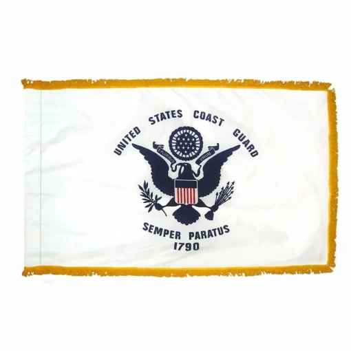 3' X 5' Indoor Fringed Nylon Coast Guard Flag 4 3' X 5' Indoor Fringed Nylon Coast Guard Flag -American Flags Sales idcg439125 9