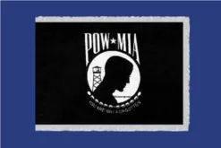 Indoor Fringed Nylon Single Reverse POW/MIA Flag - 3 Ft X 5 Ft