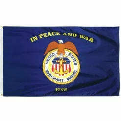 Military-Grade Nylon Merchant Marine Flag - 5 Ft X 8 Ft