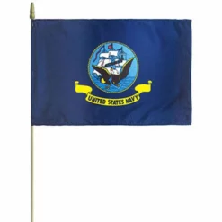 US Navy Stick Flag - 12 In X 18 In