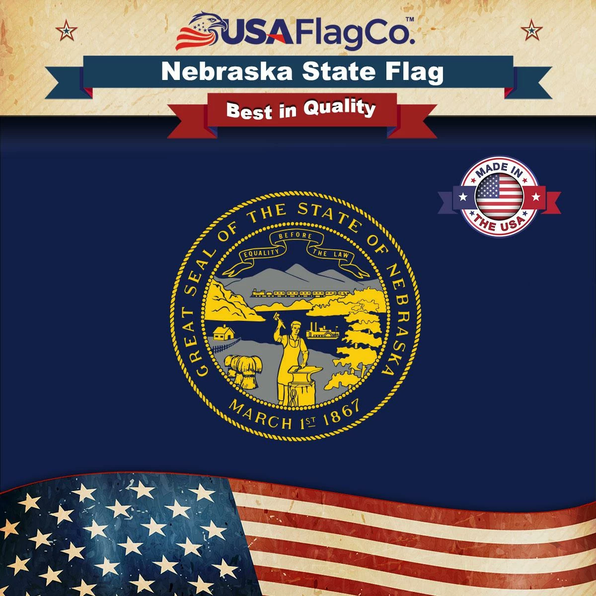 Nebraska Flag 1 Nebraska Flag
