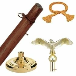 Indoor Oak Mounting Set - No Flag 2 Indoor Oak Mounting Set - No Flag - Image 2