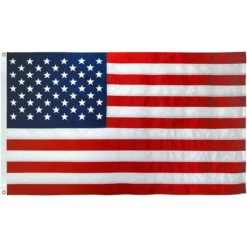 Front Page 18 Polyester American Flag (4x6 Foot) Embroidered Stars & Sewn Stripes