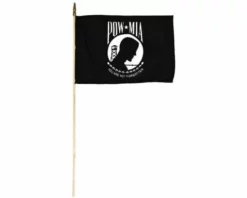 POW-MIA Stick Flags - 12 In X 18 In
