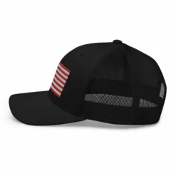 Trucker Cap Betsy Ross Flag (Embroidered Flag) -American Flags Sales retro trucker hat black left 63ddea5b3b433