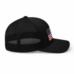 Trucker Cap Betsy Ross Flag (Embroidered Flag) -American Flags Sales retro trucker hat black right 63ddea5b3b571