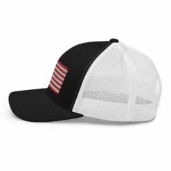 Trucker Cap Betsy Ross Flag (Embroidered Flag) -American Flags Sales retro trucker hat black white left 63ddea5b3b82c