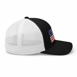Trucker Cap Betsy Ross Flag (Embroidered Flag) -American Flags Sales retro trucker hat black white right 63ddea5b3b95b